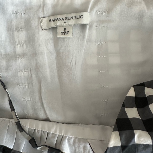 Banana Republic Black and White Checkered Women's Dress size 8 - Picture 8 of 8